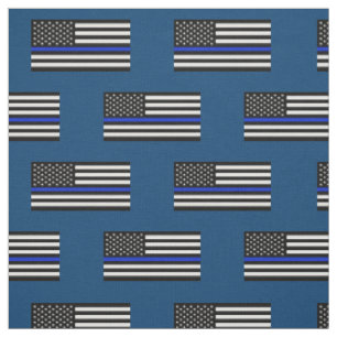 Dünne Blue Line-amerikanische Flagge Stoff