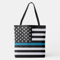 Dünne Blue Line-amerikanische Flagge