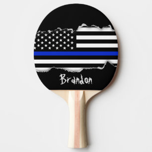 Dünne Blue Line-amerikanische Flagge Tischtennis Schläger
