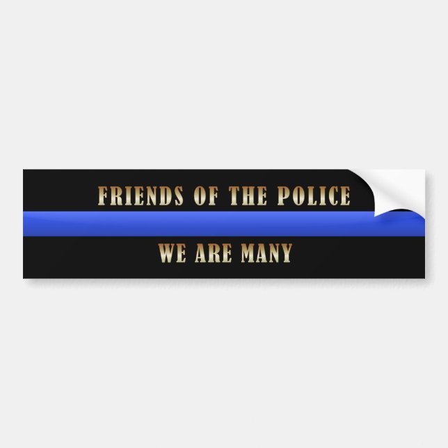Dünne Blue Line-Freunde der Polizei sind wir viele Autoaufkleber (Vorne)