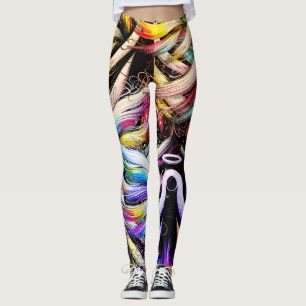 Dünne Farben des Regenbogens auf maßgeschneiderten Leggings