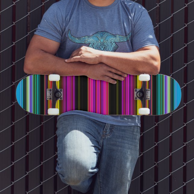 Dünne farbige Streifen - 2 Skateboard (Außenbereich 2)