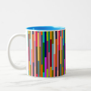 Dünne farbige Streifen Zweifarbige Tasse
