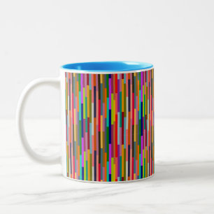 Dünne farbige Streifen Zweifarbige Tasse