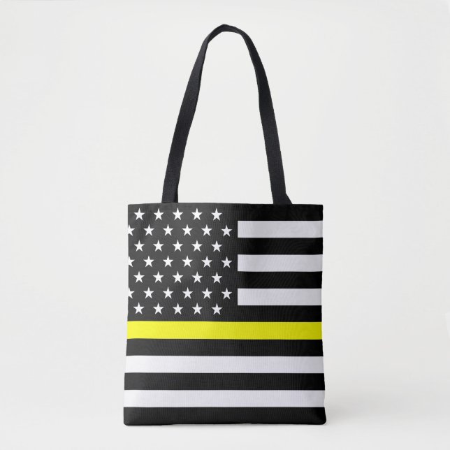 Dünne gelbe Linie Fahrdienstleiter-Flagge Tasche (Vorderseite)