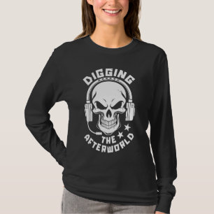 Dünne Gelbe Linie Schädel Gold - Notfallpolizei T-Shirt