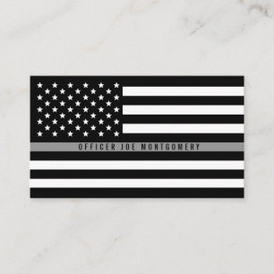 Dünne graue Linie amerikanische Flagge beruflich Visitenkarte
