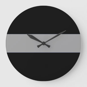 Dünne graue Linie Korrekturoffizier-Uhr Große Wanduhr