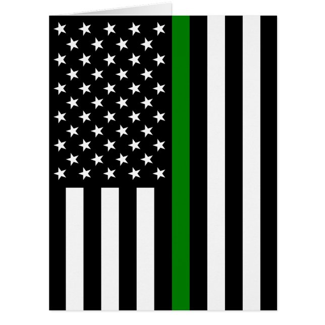 Dünne grüne Flagge: Patriotische Militärveteranen (Vorderseite)