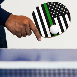 Dünne grüne Flagge: Patriotische Militärveteranen Tischtennis Schläger
