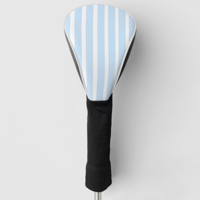 Dünne hellblaue Streifen Golf Headcover (Vorderseite)