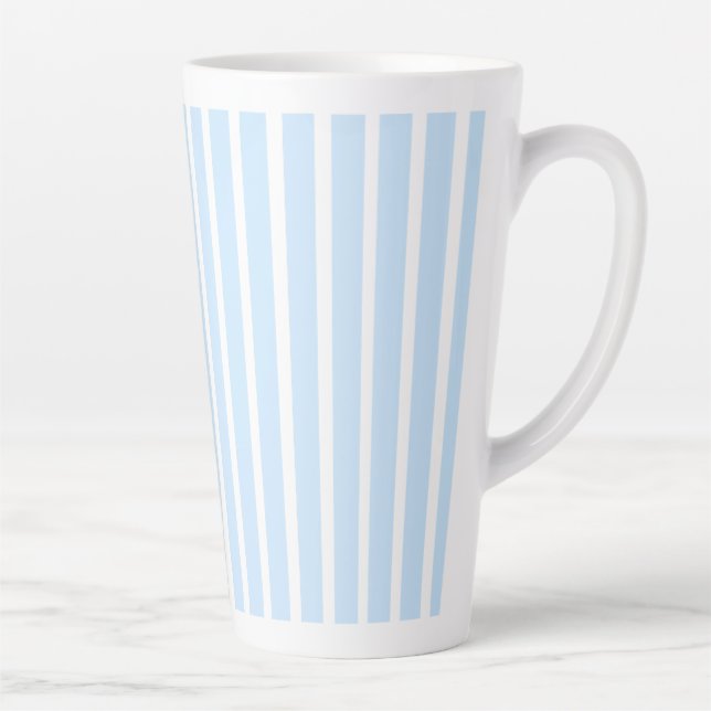 Dünne hellblaue Streifen Milchtasse (Rechts)