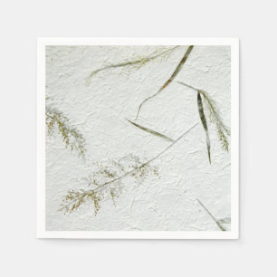 Dünne Klingen aus Gras, japanisches Reißpapier Serviette