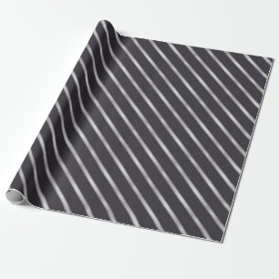 Dünne, metallische Diagonalstreifen Geschenkpapier