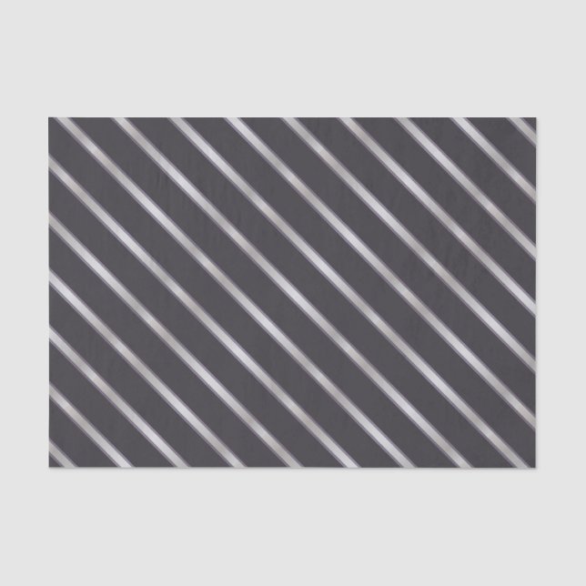 Dünne, metallische Diagonalstreifen Seidenpapier (Vorderseite)