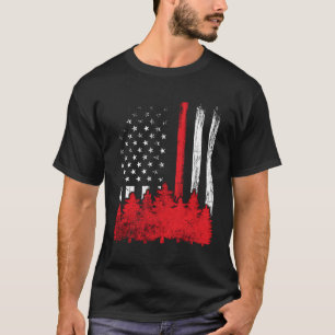 Dünne Red Line American Flag Wildland Feuerwehrman T-Shirt