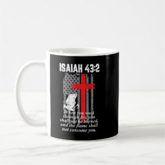 Dünne rote Linie Feuerwehrkreuz Bibel Verse Amisch Kaffeetasse