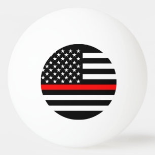 Dünne rote Linie Symbol Amerikas Tischtennisball