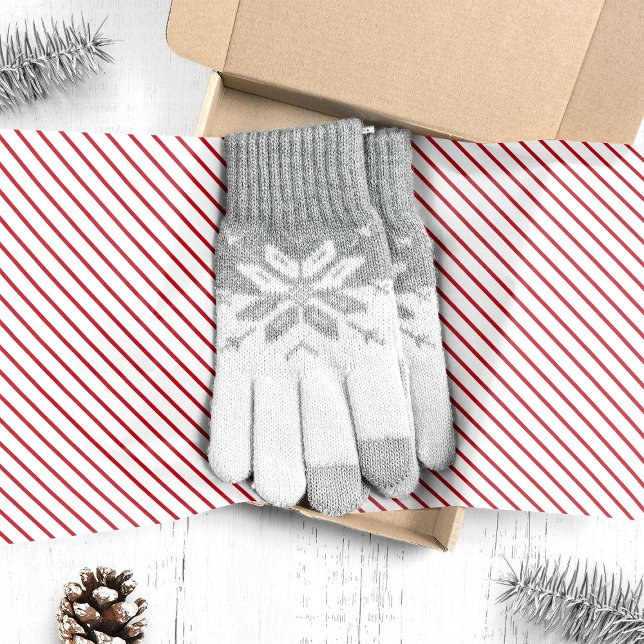 Dünne rote und weiße Candy Cane Streifen Weihnacht Seidenpapier (Von Creator hochgeladen)