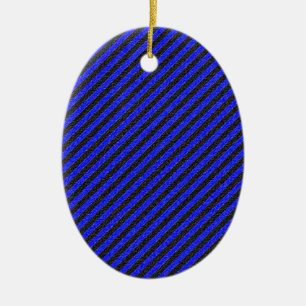 Dünne schwarze und blaue Diagonalstreifen Keramikornament