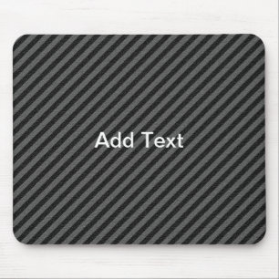 Dünne schwarze und graue diagonale Streifen Mousepad