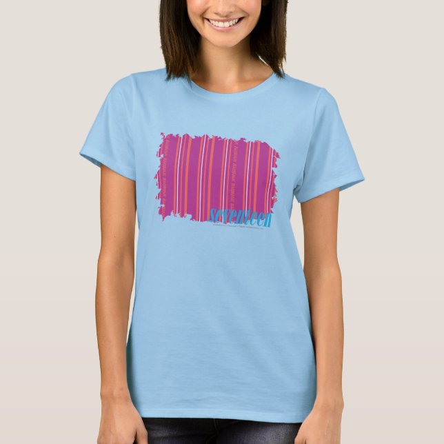 Dünne Streifen Lila 2 T-Shirt (Vorderseite)