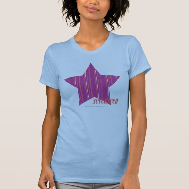 Dünne Streifen Lila 3 T-Shirt (Vorderseite)