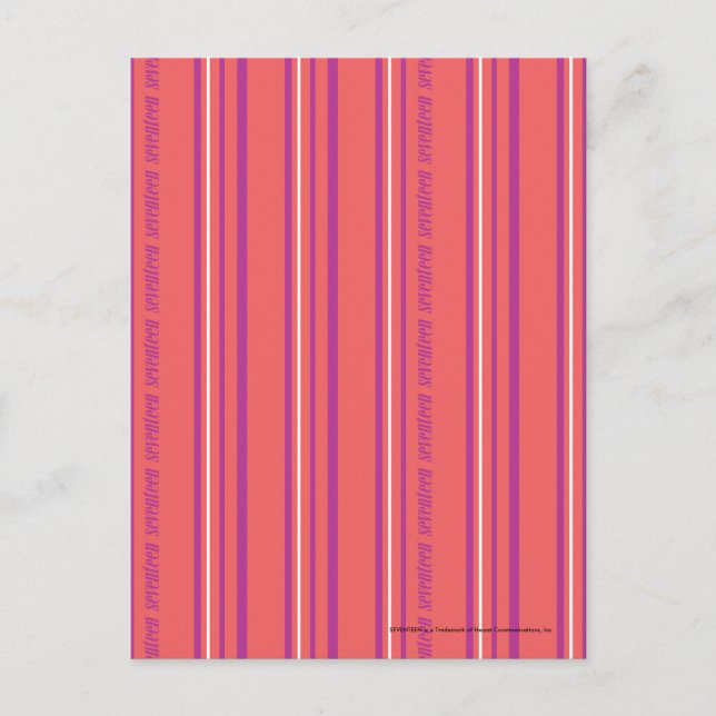 Dünne Streifen LtPink Postkarte (Vorderseite)