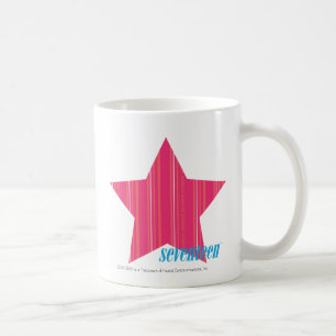 Dünne Streifen-Magenta 3 Kaffeetasse
