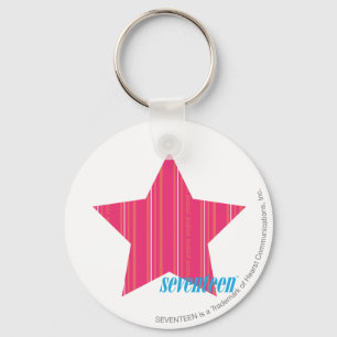 Dünne Streifen-Magenta 3 Schlüsselanhänger