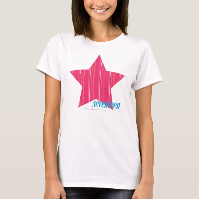 Dünne Streifen-Magenta 3 T-Shirt (Vorderseite)