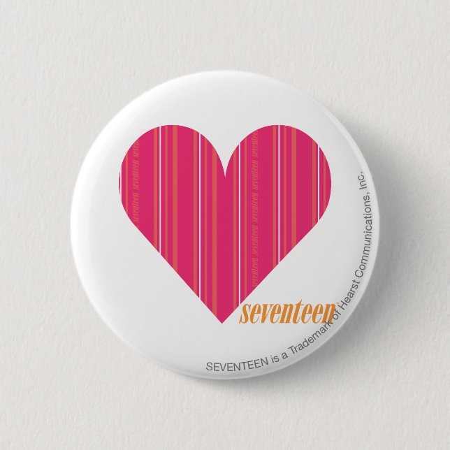 Dünne Streifen-Magenta 4 Button (Vorderseite)