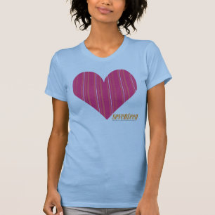 Dünne Streifen-Magenta 4 T-Shirt