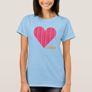 Dünne Streifen-Magenta 4 T-Shirt