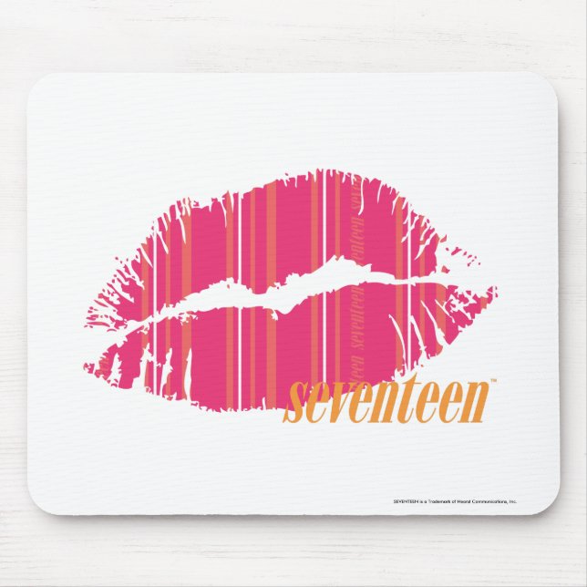 Dünne Streifen magentarot Mousepad (Vorne)