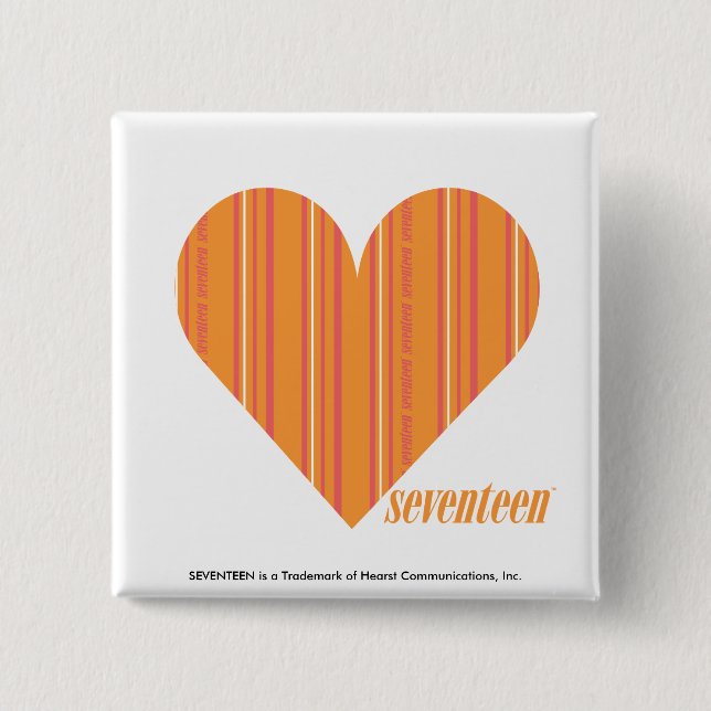 Dünne Streifen-Orange 3 Button (Vorderseite)