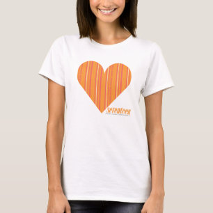 Dünne Streifen-Orange 3 T-Shirt