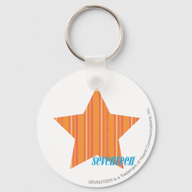 Dünne Streifen Orange 4 Schlüsselanhänger (Vorderseite)