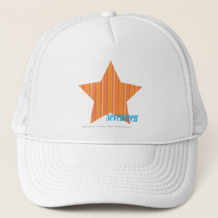 Dünne Streifen-Orange 4 Truckerkappe
