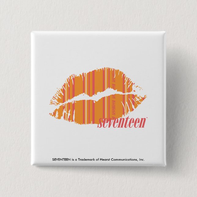 Dünne Streifen orange Button (Vorderseite)