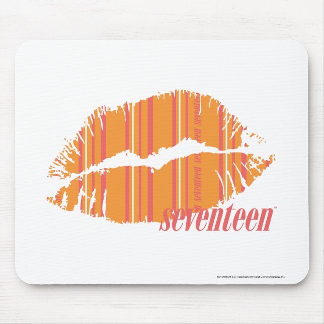 Dünne Streifen orange Mousepad (Vorne)