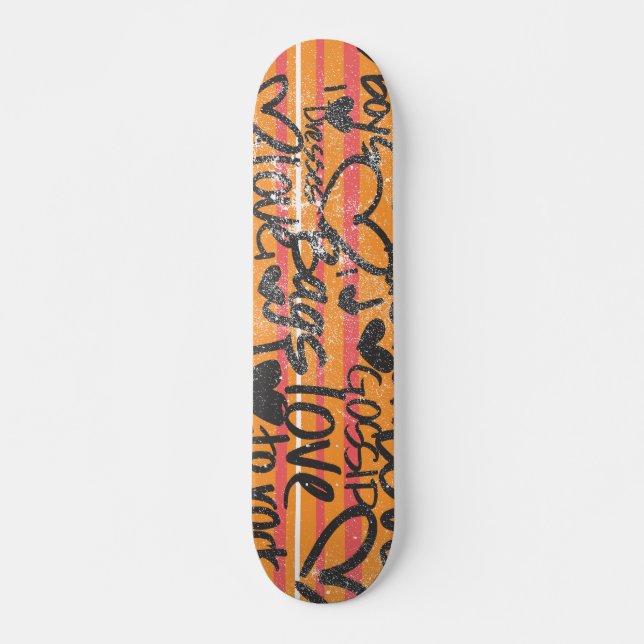 Dünne Streifen orange Skateboard (Vorne)