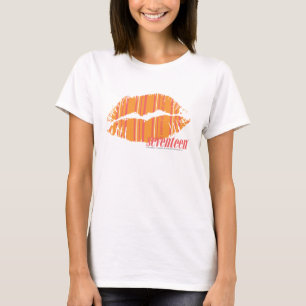 Dünne Streifen orange T-Shirt