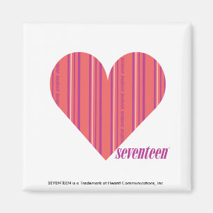 Dünne Streifen Pink 3 Magnet