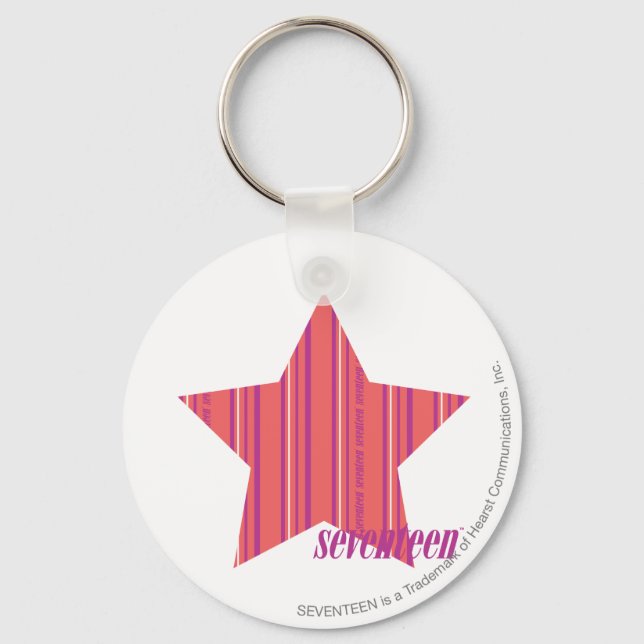 Dünne Streifen Pink 4 Schlüsselanhänger (Vorderseite)
