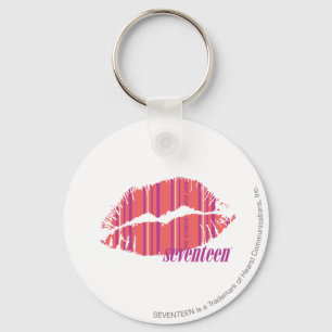 Dünne Streifen rosa Schlüsselanhänger