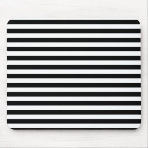 Dünne Streifen - Schwarzweiss Mousepad