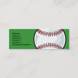 Dünne Visitenkarte-Schablone - Baseball Mini Visitenkarte