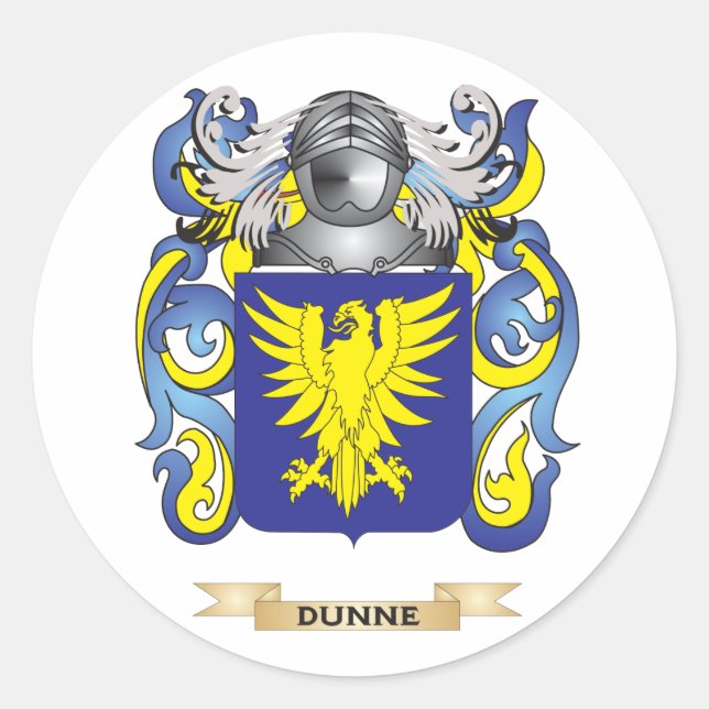 Dunne-Wappen Runder Aufkleber (Vorderseite)