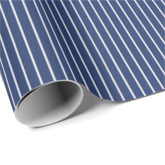 Dünne weiße Pinstripes auf dunkelblau Geschenkpapier